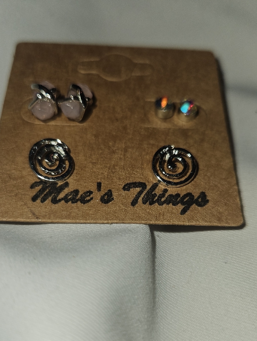 Gemstone Stud Earring Set